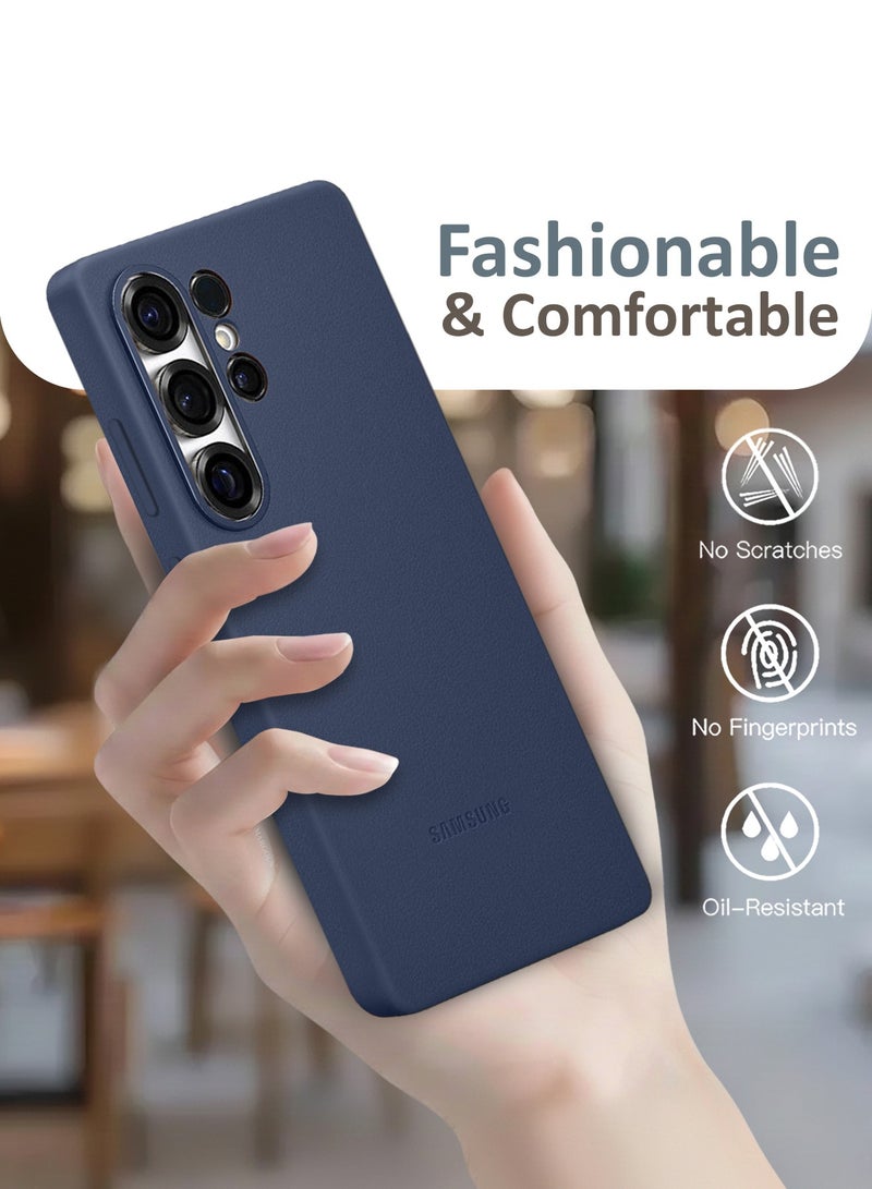 CATANES Leather Case for Samsung Galaxy S26 Ultra, Leather Back Cover, Shockproof Protective Shell, Elegant Matte Finish- Dark Blue - Image 4